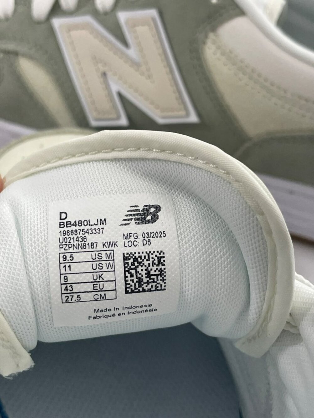 New Balance 480 Court Shoes Green & White Suede Unisex Men's Sz 9.5 Wmn's 11 NEW - Picture 9 of 11